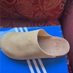 Adidas Beige Suede Slip-On Footwear